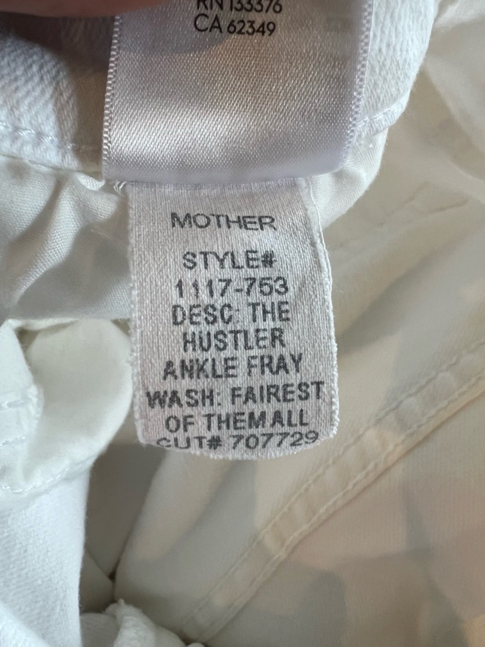 MOTHER White Hustler Ankle Fray Pants - Picture 8 of 8